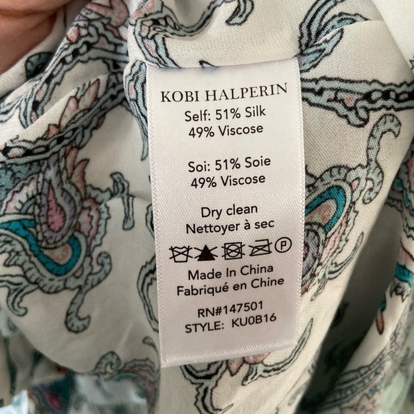 Kobe Halperin Sadie Silk blend blouse top XS/S - Picture 7 of 7